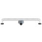 Preview: Duschabfluss mit Glashülle und 360° Siphon Silber 70 cm