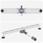 Preview: Duschabfluss mit Glashülle und 360° Siphon Silber 80 cm
