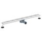 Preview: Duschabfluss mit Glashülle und 360° Siphon Silber 90 cm