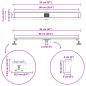 Preview: Duschabfluss mit Glashülle und 360° Siphon Silber 90 cm