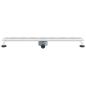 Preview: Duschabfluss mit Glashülle und 360° Siphon Silber 90 cm