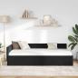 Preview: Eckbettgestell mit Kopfteil Schwarz 90 cm x 200 cm Samt