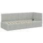 Preview: Eckbettgestell Hellgrau 80 x 200 cm Samt