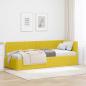 Preview: ARDEBO.de - Eckbettgestell Gelb 80 x 200 cm Samt