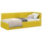 Preview: Eckbettgestell Gelb 80 x 200 cm Samt