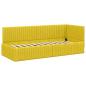 Preview: Eckbettgestell Gelb 80 x 200 cm Samt