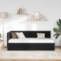 Preview: Eckbettgestell mit Kopfteil Schwarz 90 cm x 200 cm Samt