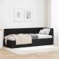 Preview: ARDEBO.de - Eckbettgestell Schwarz 80 x 200 cm Samt