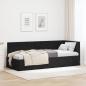 Preview: ARDEBO.de - Eckbettgestell mit Kopfteil Schwarz 80 cm x 200 cm Samt