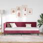 Preview: Eckbettgestell Weinrot 80 x 200 cm Samt