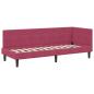 Preview: Eckbettgestell Weinrot 80 x 200 cm Samt