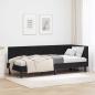 Preview: ARDEBO.de - Eckbettgestell mit Kopfteil Schwarz 80 cm x 200 cm Samt