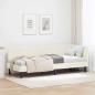 Preview: ARDEBO.de - Eckbettgestell Creme 80 x 200 cm Samt
