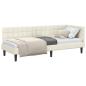 Preview: Eckbettgestell Creme 80 x 200 cm Samt