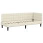 Preview: Eckbettgestell Creme 80 x 200 cm Samt