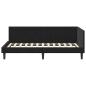 Preview: Eckbettgestell mit Kopfteil Schwarz 90 cm x 200 cm Samt