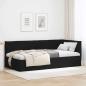 Preview: ARDEBO.de - Eckbettgestell mit Kopfteil Schwarz 80 x 200 cm Stoff