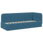 Preview: Eckbettgestell Blau 80 x 200 cm Samt