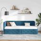 Preview: Eckbettgestell Blau 80 x 200 cm Samt