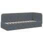 Preview: Eckbettgestell Dunkelgrau 80 x 200 cm Samt