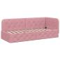 Preview: Eckbettgestell Rosa 80 x 200 cm Samt