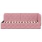 Preview: Eckbettgestell Rosa 80 x 200 cm Samt