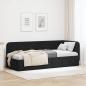 Preview: ARDEBO.de - Eckbettgestell Schwarz 80 x 200 cm Samt