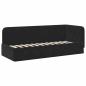 Preview: Eckbettgestell Schwarz 80 x 200 cm Samt