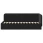 Preview: Eckbettgestell Schwarz 80 x 200 cm Samt
