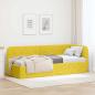 Preview: ARDEBO.de - Eckbettgestell Gelb 80 x 200 cm Samt