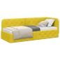 Preview: Eckbettgestell Gelb 80 x 200 cm Samt