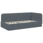 Preview: Eckbettgestell Dunkelgrau 90 x 190 cm Samt