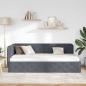 Preview: Eckbettgestell Dunkelgrau 90 x 190 cm Samt