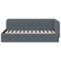 Preview: Eckbettgestell Dunkelgrau 90 x 190 cm Samt