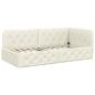 Preview: Eckbettgestell Creme 90 x 190 cm Samt