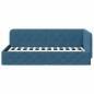 Preview: Eckbettgestell Blau 90 x 200 cm Samt