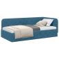 Preview: Eckbettgestell Blau 100 x 200 cm Samt