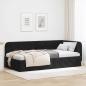 Preview: ARDEBO.de - Eckbettgestell Schwarz 100 x 200 cm Samt