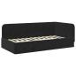 Preview: Eckbettgestell Schwarz 100 x 200 cm Samt