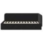 Preview: Eckbettgestell Schwarz 100 x 200 cm Samt