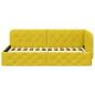 Preview: Eckbettgestell Gelb 100 x 200 cm Samt