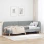 Preview: ARDEBO.de - Eckbettgestell Hellgrau 80 x 200 cm Stoff