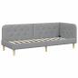 Preview: Eckbettgestell Hellgrau 80 x 200 cm Stoff