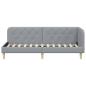 Preview: Eckbettgestell Hellgrau 80 x 200 cm Stoff