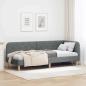 Preview: ARDEBO.de - Eckbettgestell Dunkelgrau 80 x 200 cm Stoff