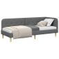 Preview: Eckbettgestell Dunkelgrau 80 x 200 cm Stoff
