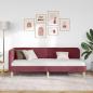 Preview: Eckbettgestell Weinrot 80 x 200 cm Stoff