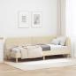 Preview: ARDEBO.de - Eckbettgestell Creme 80 x 200 cm Stoff