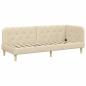 Preview: Eckbettgestell Creme 80 x 200 cm Stoff