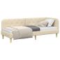 Preview: Eckbettgestell Creme 80 x 200 cm Stoff